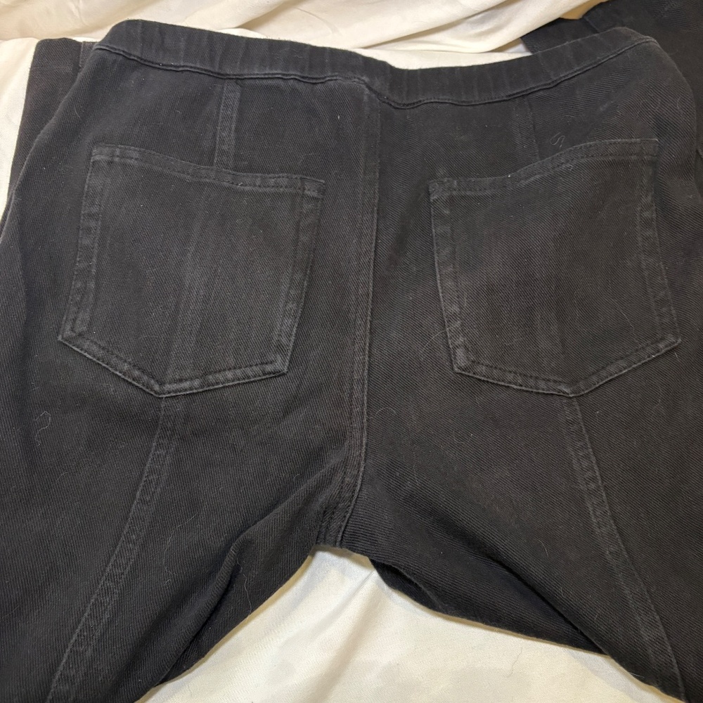 Isaac Mizrahi Live! Pull On Legging/Jeans with Pockets Black Size 6 RN81893